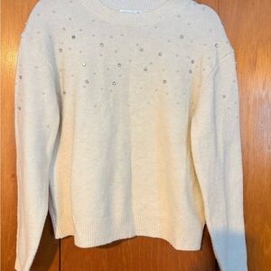 Primark Cream Sweater with Silver Accents